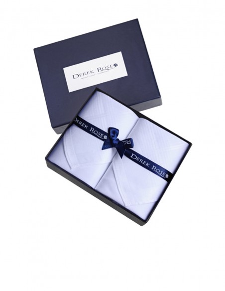 Mouchoirs Jacquard Blanc Derek Rose