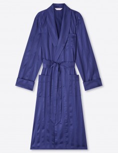 Robe de Chambre en Coton Fin Derek Rose Lingfield Jacquard