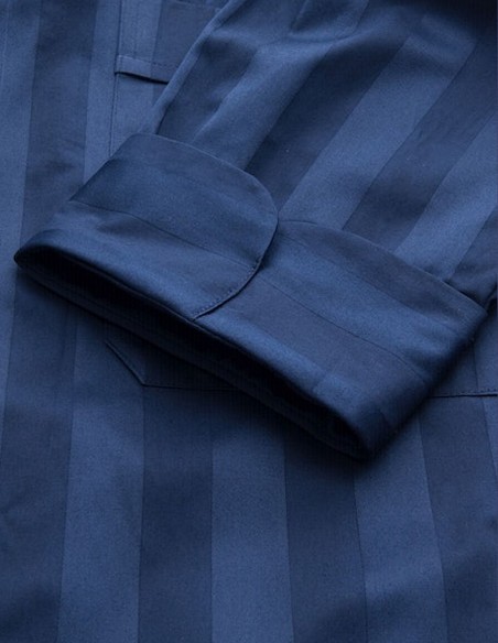 Robe de Chambre en Coton Fin Derek Rose Lingfield Jacquard