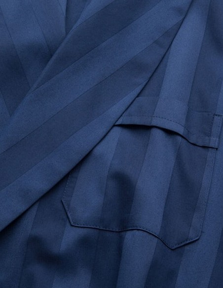 Robe de Chambre en Coton Fin Derek Rose Lingfield Jacquard