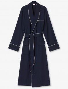 Robe de Chambre en Coton Derek Rose Royal 40