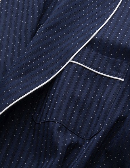 Robe de Chambre en Coton Derek Rose Royal 40