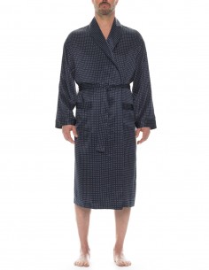 Robe de Chambre en Soie Majestic Sterling Polkadot