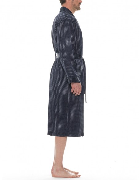 Robe de Chambre en Soie Majestic Sterling Polkadot