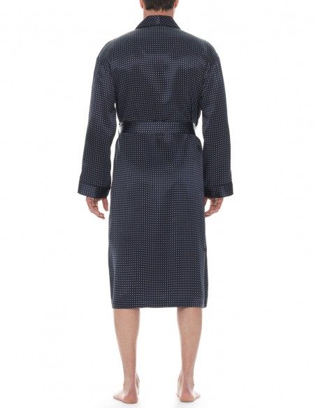 Robe de Chambre en Soie Majestic Sterling Polkadot