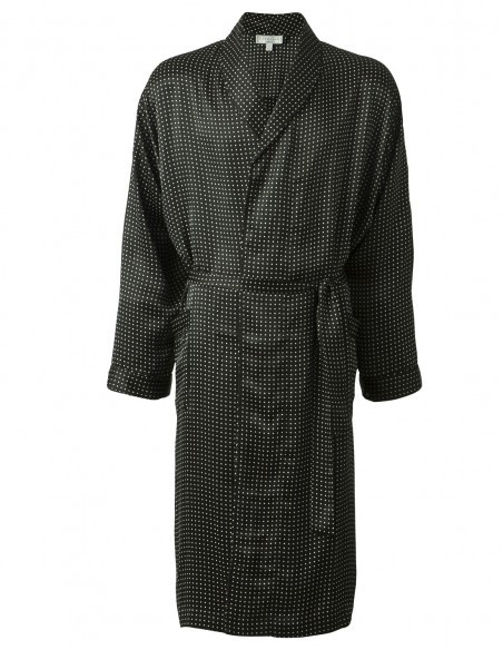 Robe de Chambre en Soie Majestic Sterling Polkadot
