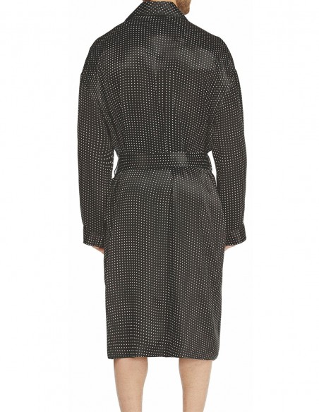 Robe de Chambre en Soie Majestic Sterling Polkadot