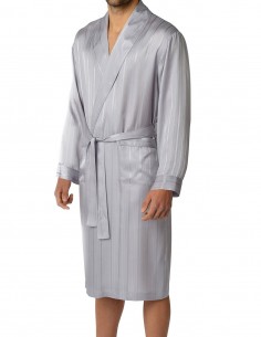 Robe de Chambre en Soie Majestic Sterling Herringbone