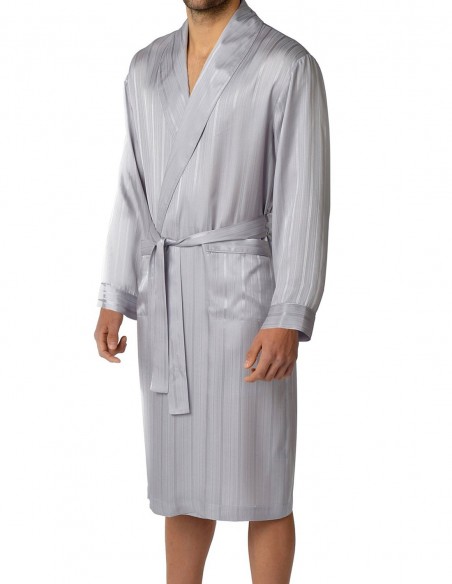 Robe de Chambre en Soie Majestic Sterling Herringbone
