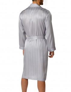 Robe de Chambre en Soie Majestic Sterling Herringbone 2