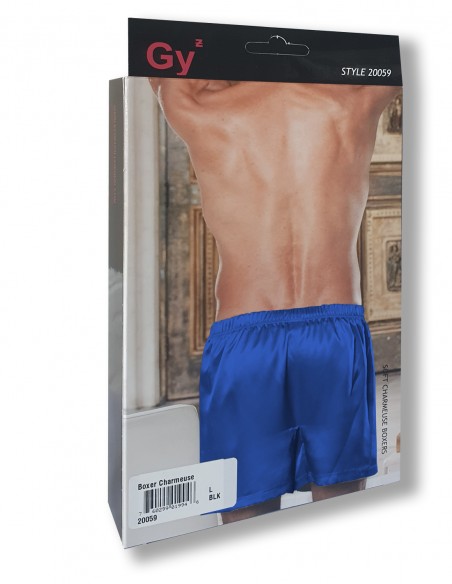 Caleçon Boxer Satin Gyz Bleu Marine