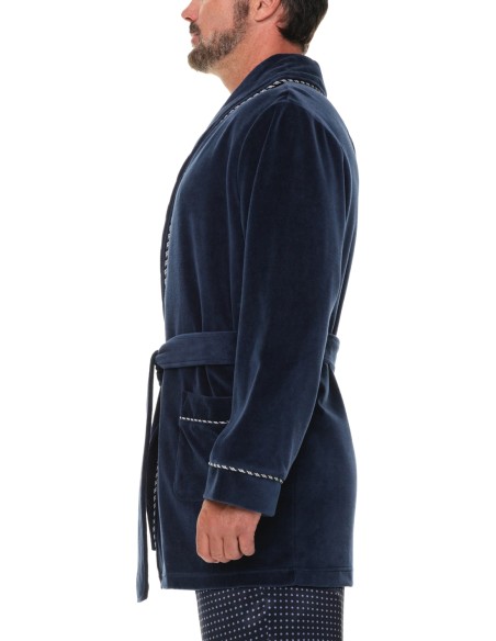Refinery Velour Smoking Jacket Robe de Chambre Majestic